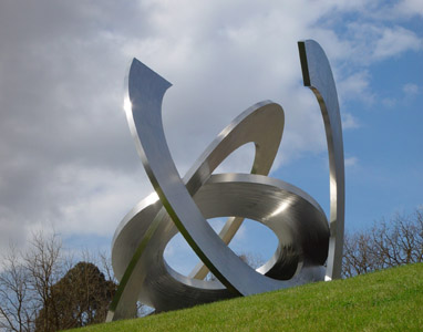 Inge King sculpture Rings of Saturn Heide Museum of Modern Art Bulleen, Melbrourne, Australia
