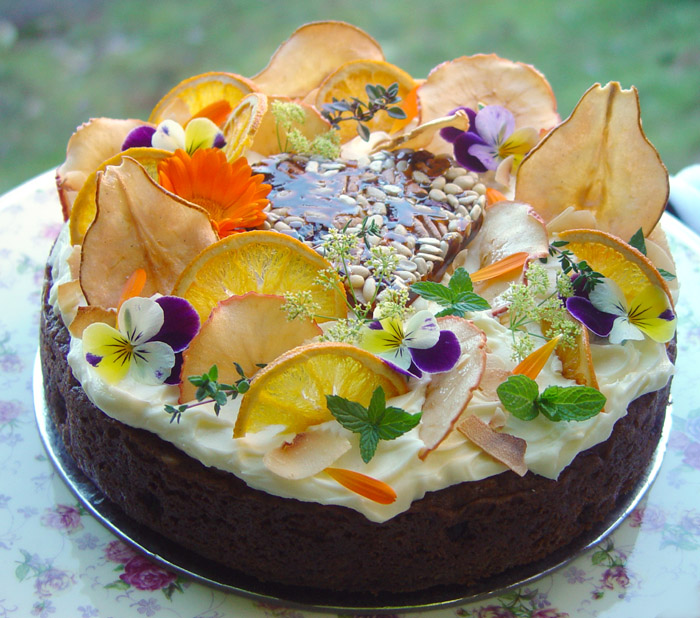 Beautiful carrot cake from the Blue Wren Patisserie, Daylesford, Victoria, Australia