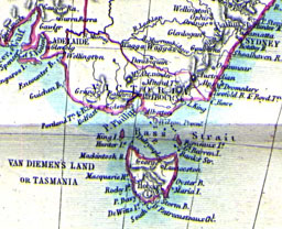 1860 map of south-east Australia