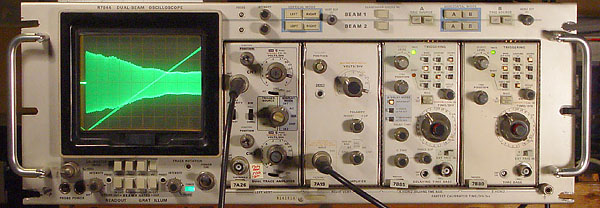 Tektronix R7844 dual beam rack-mount oscilloscope