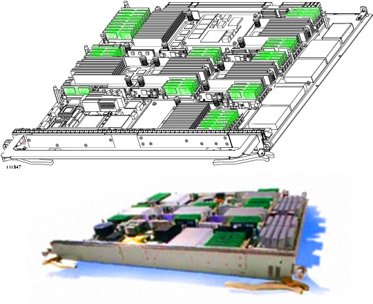 Cisco CRS-1 board.  How does it implement its FIB?